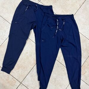 Med Couture Navy Straight Leg Jogger Scrub Pants